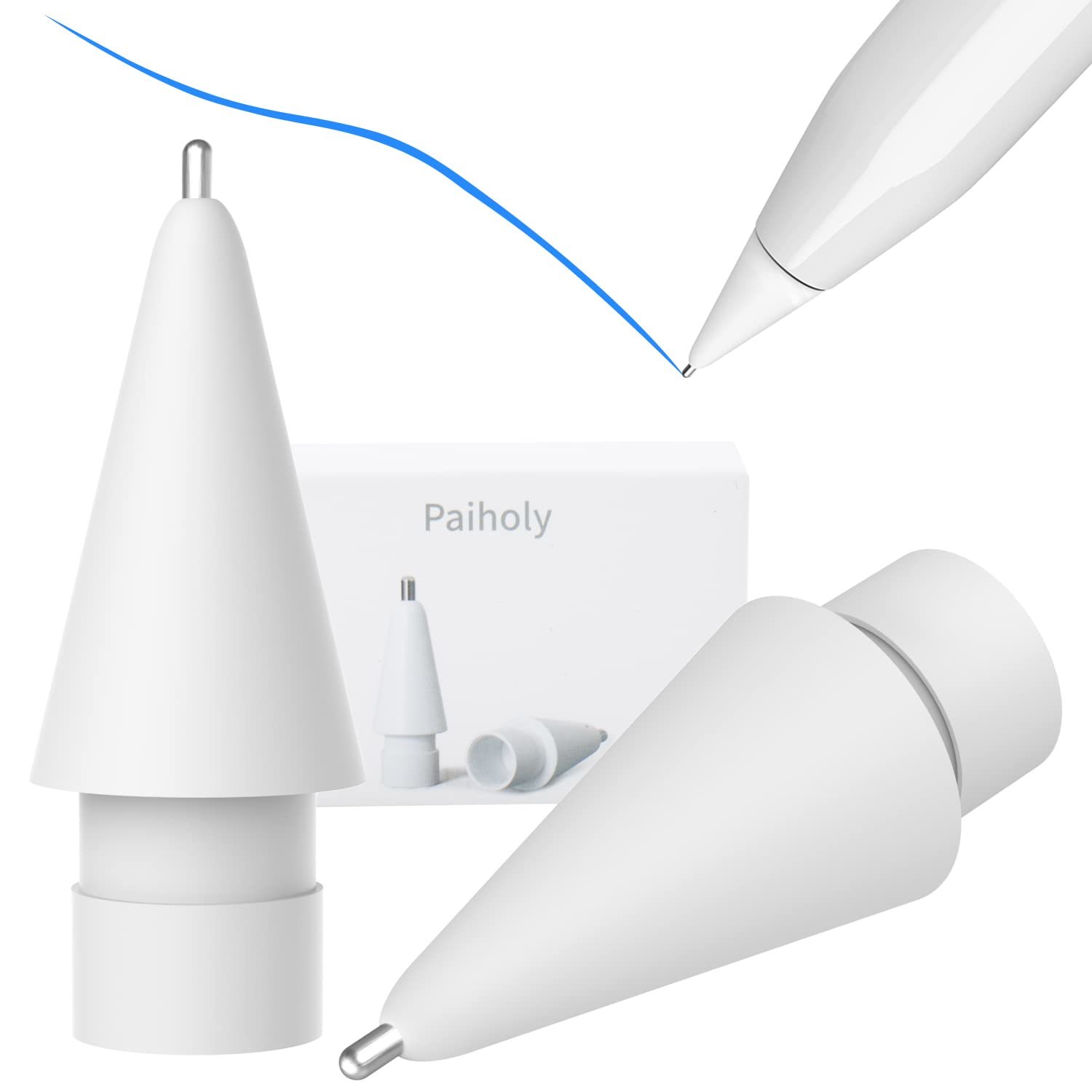 Upgraded Pencil Tips for Apple Pencil,No Wear Out Fine Point Precise Control Pe