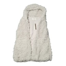 Ashley By 26 International Sherpa Fur Vest Womens Size Medium Beige Hooded - $24.74