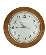 Lone Oak Classic Wooded Wall Clock 12&quot; ( works ) - $133.80 MXN