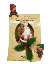 Santa Rudolf Rotating Musical Figurine Garry Sharpe Design Christmas Decor - £27.98 GBP