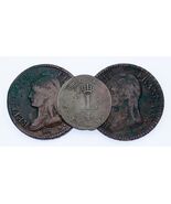 Lotto Di 3 Monete In Bronzo Francesi 1754 - 1799 Condizione VF - $1,333.98 MXN