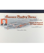20 Vintage Letterhead GASSON&#39;s POULTRY FARMS  Ped. White Leghorns Versai... - $6.93
