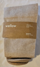 NEW Wellow 18-25 mmHg Calf Compression Knee High Socks MEDIUM Unisex Beige - $26.99