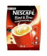 2 Packets NESCAFE 3 IN 1 Original Blend Brew 28 Sticks Coffee Express Sh... - £9.73 GBP