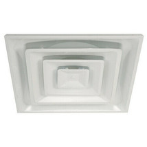 4Mjv3 8 In Square 3 Cone Ceiling Diffuser, White - £63.42 GBP