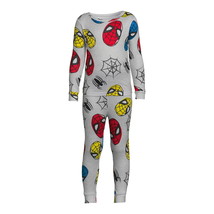 Marvel Boys Spiderman Long Sleeve All Over Print 2-Piece Pajama Sleep Set Size 4 - £13.92 GBP