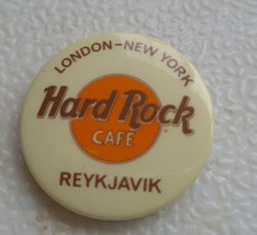 Vintage Hard Rock cafe Reykjavik Iceland button pin  - $5.00