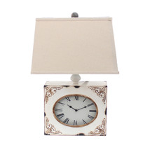 7 X 7 X 22 White Vintage Metal Clock Base - Table Lamp - £206.18 GBP