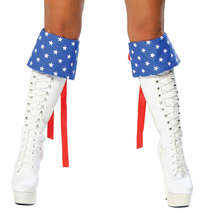 Red White and Blue Boot Cuffs - £6.95 GBP