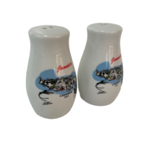 Jamaica Souvenir Salt And Pepper Shaker Set Ceramic Vintage Map Of Islan... - $8.41