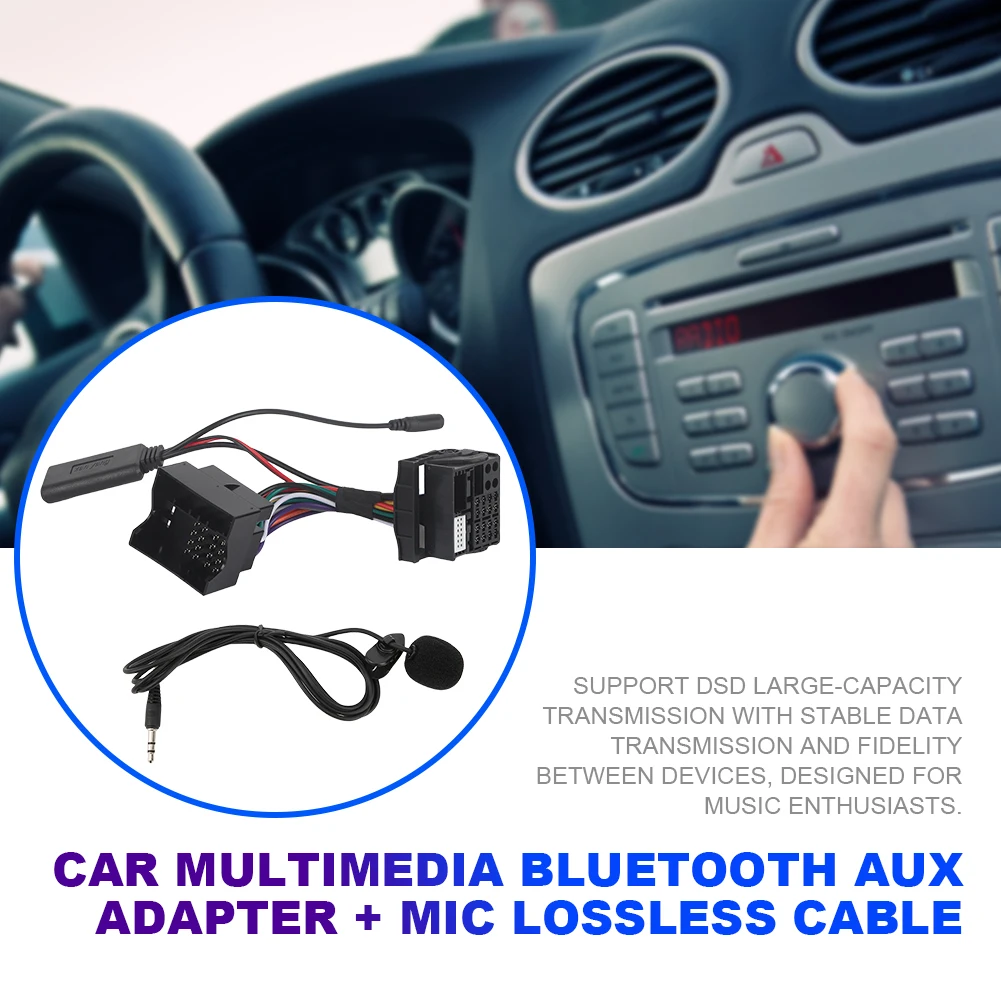 Car Radio Bluetooth-Compatible 5.0 Adapter Harness Cable for VW Passat Jetta S - £17.03 GBP