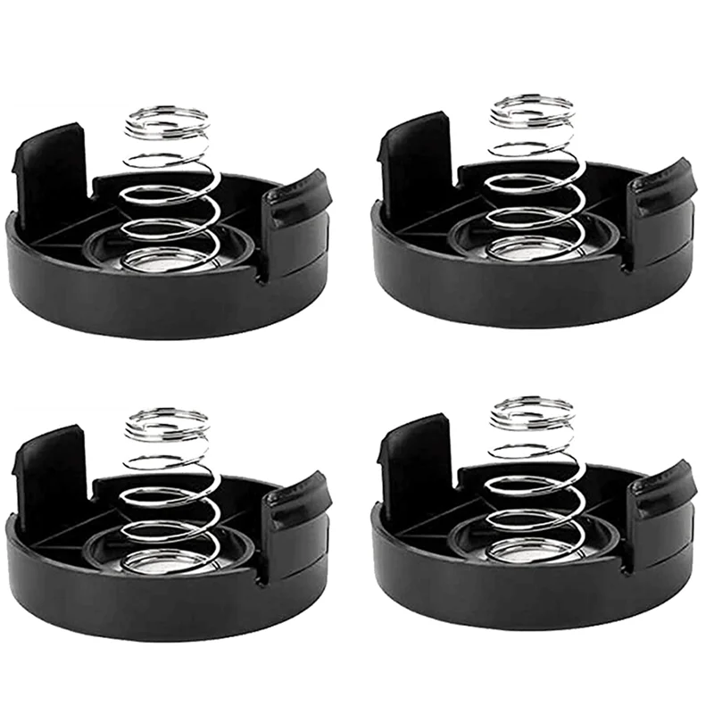 4PCS 682378-02 Spool Cover Cap with Spring Compatible with Black + Decker GLC12  - £32.80 GBP