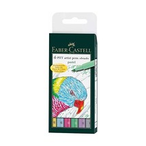 Faber-Castell Pitt Artists Pen Brush Pastel (Wallet of 6)  - £32.15 GBP