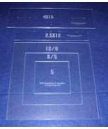 Common Pillow/Fabric Templates. 5 Piece Square Set w/piping 1/8&quot; Acrylic - $47.44