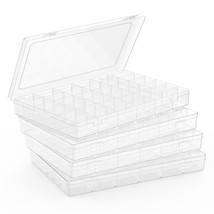 4 Pack Plastic Organizer Container Box, 36 Grids Clear Plastic Parts Organizer B - £30.04 GBP