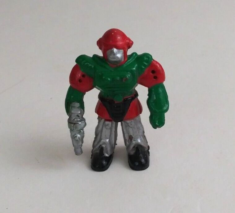 1994 Soma Rubber Sonic Rangers Green/Red Robot Warrior 1.75&quot; Mini Figure - $5.93