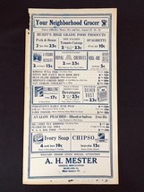 A.H. MESTER General Merch &quot;YOUR NEIGHBORHOOD GROCER&quot; Mainland, PA  Est 1... - $12.38