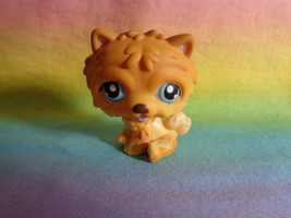 2005 Littlest Pet Shop Orange Cream Chow Chow Dog Blue Dot Eyes #117 - £4.74 GBP