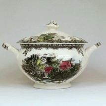 Johnson Brothers Friendly Village Sugar Bowl &amp; Lid Lily Pond Design Vint... - $452.37 MXN