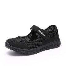 Ze shoes summer hook loop shallow female casual shoes air mesh breathable platform wear thumb200