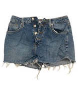 FOREVER 21 Women&#39;s Jean Shorts Distressed Light Blue Wash Denim Hi-Rise ... - $8.01 CAD