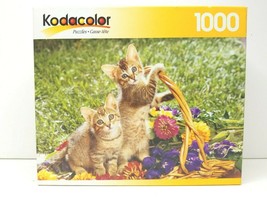 Kodacolor Spring Innocence Cute Kitty Cats Playing 1000 Pc Puzzle Fun Gi... - $21.77