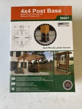 OWT Laredo Sunset Post Base Kit Hardware Ornamental Wood Ties Black 4&quot;x4... - $18.76