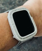 Apple Watch Butterfly Pendant Charm Necklace Chain Silver Bezel Case 40/44 mm - £74.20 GBP+