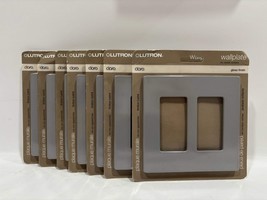 New 7PK Lutron CW-2-GR Screwless 2-Gang Designer wallplate - $1,044.43 MXN