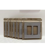 New 7PK Lutron CW-2-GR Screwless 2-Gang Designer wallplate - $1,043.87 MXN