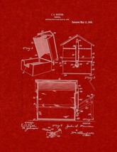 Animal Kennel Patent Print - Burgundy Red - £6.28 GBP+