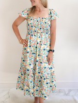 Thml polka dot smocked midi dress in Multi - size M - $57.42