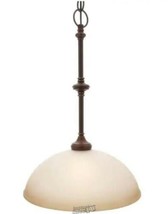 H.B.-Bristol Collection 1-Light Nutmeg Bronze Pendant,Tea-Stained Glass Shade - £37.96 GBP
