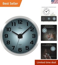 Elegant 12 Inch Silent Wall Clock with Adjustable Night Light - Modern D... - $45.00