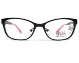Chelsea Morgan Cmm 6002 BK Kinder Brille Rahmen Schwarz Rosa Cat Eye 47-... - $29.69