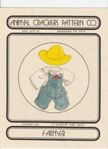 Animal Crackers Pattern Co Sewing Pattern 1984 Farmer 16&quot; Shirt Overalls... - $4.99