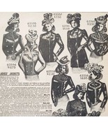1900 Womens Jackets &amp; Hats Advertisement Victorian Sears Roebuck 5.25 x 7&quot; - £14.57 GBP