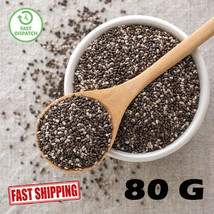 Moroccan Natural Chia Seeds Organic Vegan Black Pure Herb Non Gmo 80G بذ... - £10.27 GBP