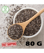 Moroccan Natural Chia Seeds Organic Vegan Black Pure Herb Non Gmo 80G بذ... - £10.10 GBP