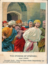 The Stoning of Stephen Baptist Picture Lessons Trading Cards March 2 1902 - £7.21 GBP