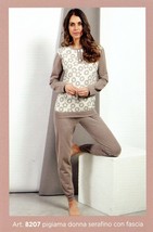 Pyjamas Chaud De Femme Séraphin Coton Point Milan Hivernal 8207 Mapom - £21.94 GBP