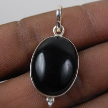 925 Sterling Silver Pendant Necklace Natural Black Onyx Jewelry PS-1614 - £23.66 GBP