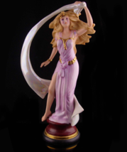 14&quot; Signed Aphrodite Statue - Goddess and moon - Vintage fine porcelain - Olimpi - £115.64 GBP