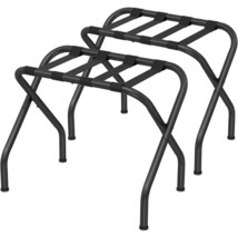 Set of 2- Sturdy Black Metal Folding Luggage Rack - $139.99