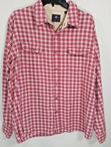 Wrangler Mens Long Sleeve Button Down Shirt Red Plaid 100% Cotton Size XL - £11.05 GBP