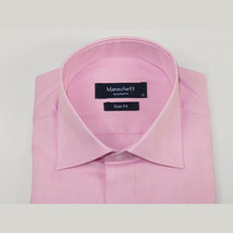 Mens 100% Cotton Oxford Shirt Manschett by Quesste Turkey Slim Fit 4029-02 Pink image 2