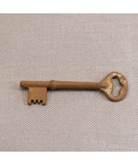 Antique Solid Barrel Brass Skeleton Key No Makers Mark - £7.11 GBP