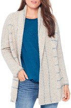 Nic + Zoe Womens California Dreaming Cardigan Sweater in Grey Multi Small Lord - £26.08 GBP+