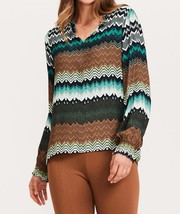 Tyler Boe alicia crepe chevron blouse in Multi - £84.51 GBP