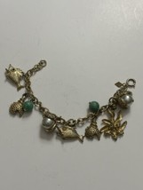 Vintage Sarah Coventry Sea Life Charm Bracelet Peking Glass Faux Pearls ... - £6.63 GBP